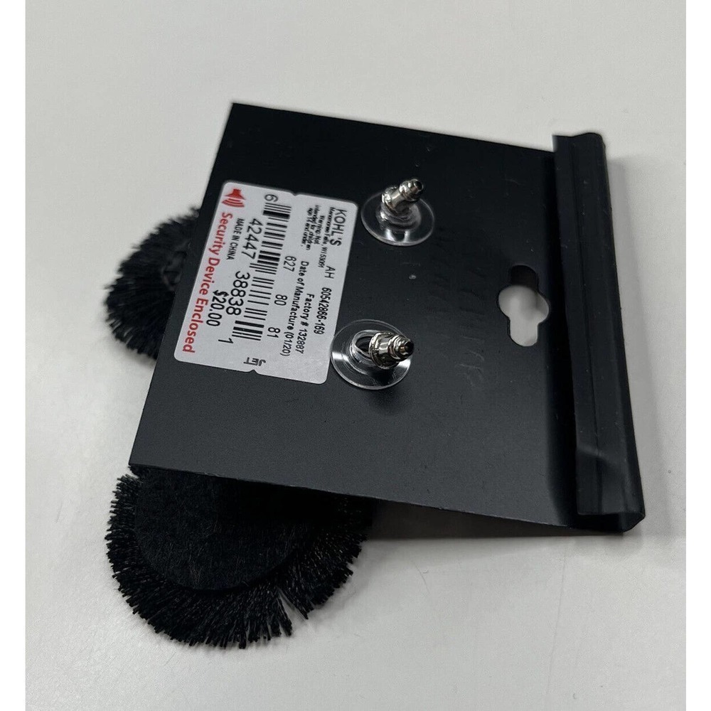 NEW Simply Vera Wang Black Frayed Drop Earrings with Defect - Picture 4 of 6